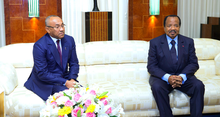 Le Président Ahmad au Palais de l’Unité. « La CAF n’a jamais réfléchi à un retrait de la CAN au Cameroun »