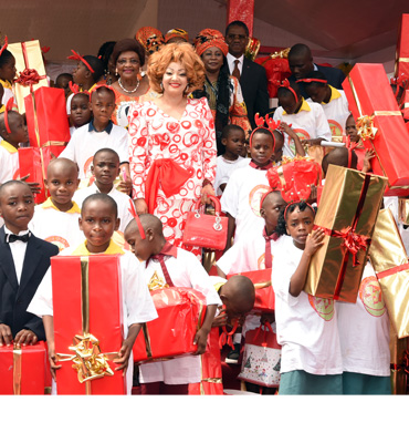 Over 1,500 Vulnerable Children Receive Christmas Gifts at Chantal BIYA Foundation