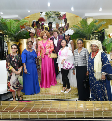 Mrs. Chantal BIYA at the inauguration of the ''Chic Design'' Showroom in Yaounde.