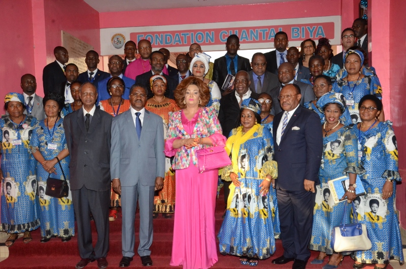 Christmas tree-lighting ceremony at the Chantal BIYA Foundation