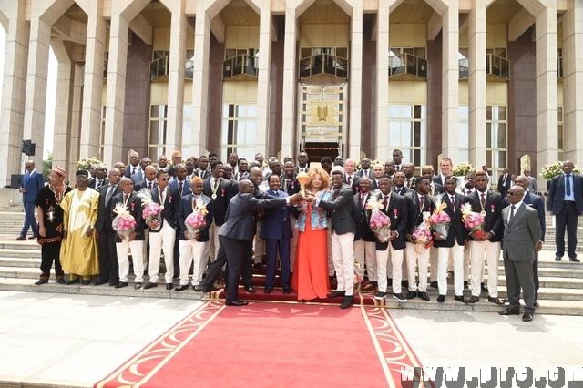 Réception offerte au Palais de l'Unité en l’honneur des Lions Indomptables (14)