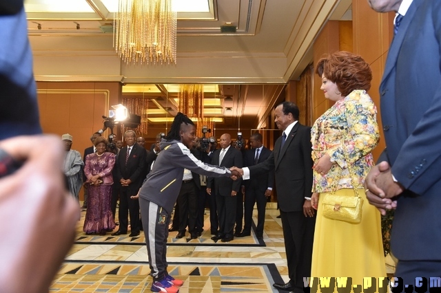 Réception des Lionnes Indomptables au Palais de l'Unité (18)