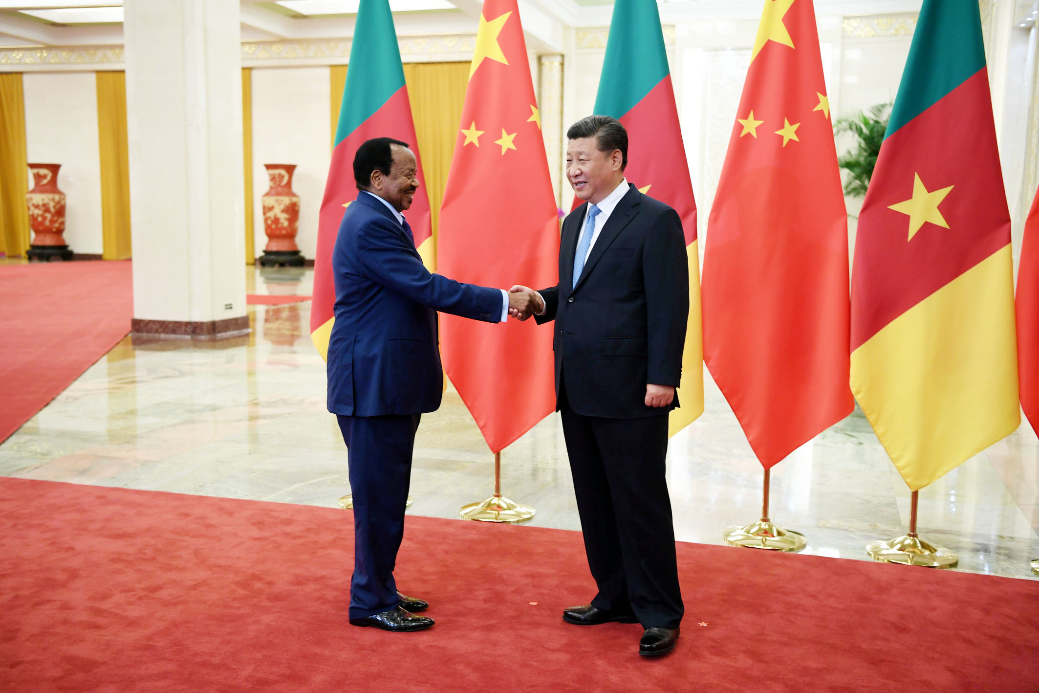FOCAC2018 - S.E. Paul Biya et le Président Xi Jinping au Grand Palais du Peuple (2)