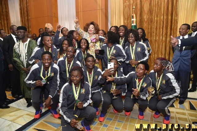 Réception des Lionnes Indomptables au Palais de l'Unité (3)