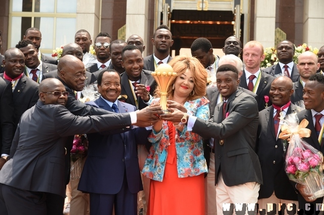 Réception offerte au Palais de l'Unité en l’honneur des Lions Indomptables (24)