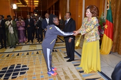 Réception des Lionnes Indomptables au Palais de l'Unité (7)