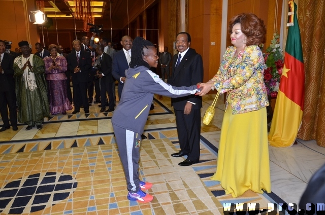 Réception des Lionnes Indomptables au Palais de l'Unité (7)