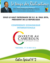 Cahier spécial N°2 du Temps des Réalisations (Dossier de presse sur la Conférence économique internationale de Yaoundé)