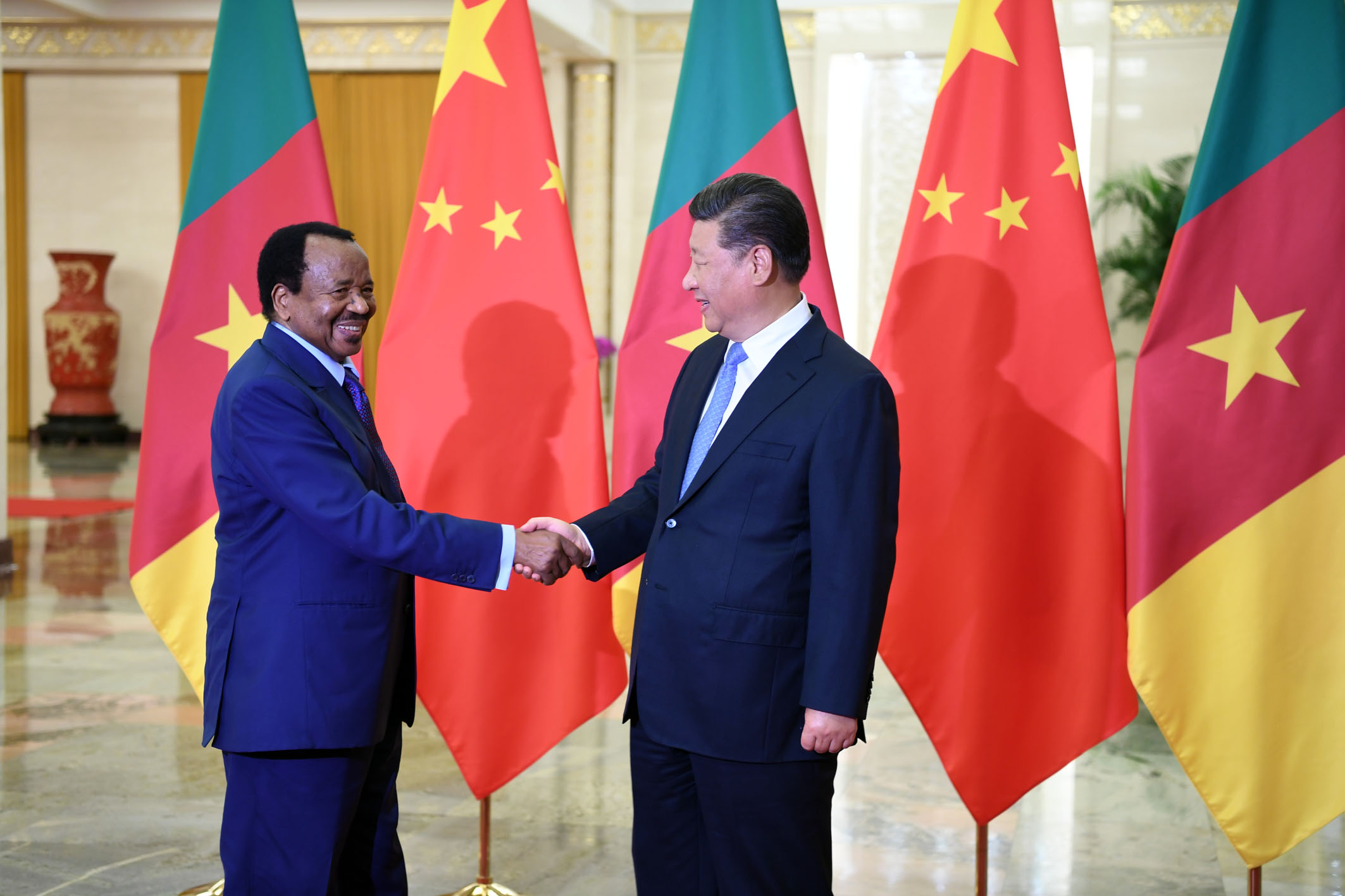 FOCAC2018 - S.E. Paul Biya et le Président Xi Jinping au Grand Palais du Peuple (3)