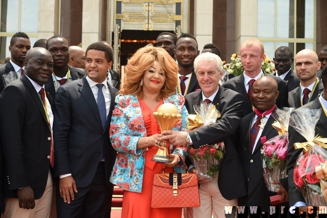 Réception offerte au Palais de l'Unité en l’honneur des Lions Indomptables (18)