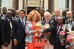 Réception offerte au Palais de l'Unité en l’honneur des Lions Indomptables (18)