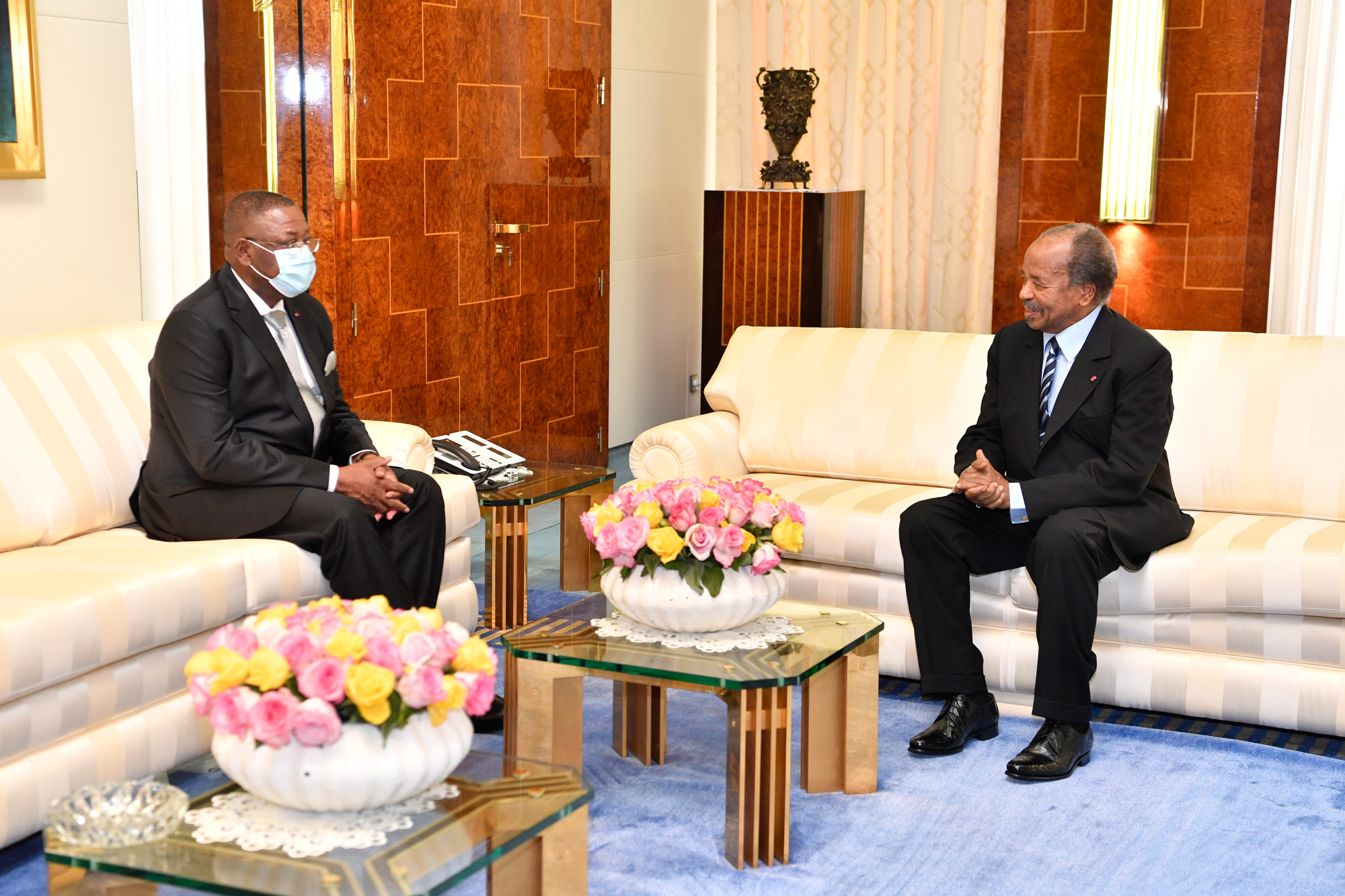 M. Valentin Ollessongo, Ambassadeur du Congo en fin de séjour, reçu ce 25 juin au Palais de l’Unité