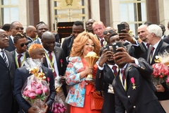 Réception offerte au Palais de l'Unité en l’honneur des Lions Indomptables (19)