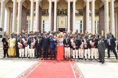 Réception offerte au Palais de l'Unité en l’honneur des Lions Indomptables (12)