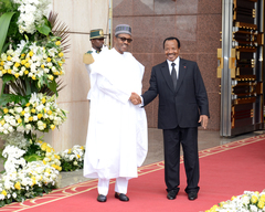 Accueil de Buhari au Palais de l'Unité