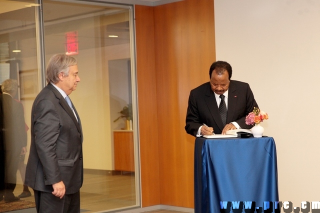 72eme AG ONU - Adience Paul BIYA Antonnio Guterres (2)