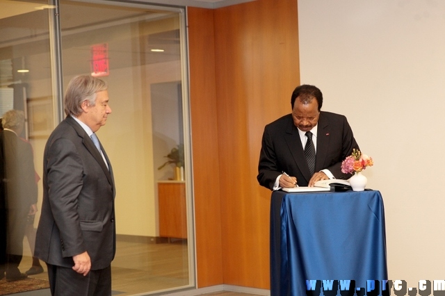 72eme AG ONU - Adience Paul BIYA Antonnio Guterres (2)