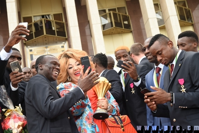 Réception offerte au Palais de l'Unité en l’honneur des Lions Indomptables (22)