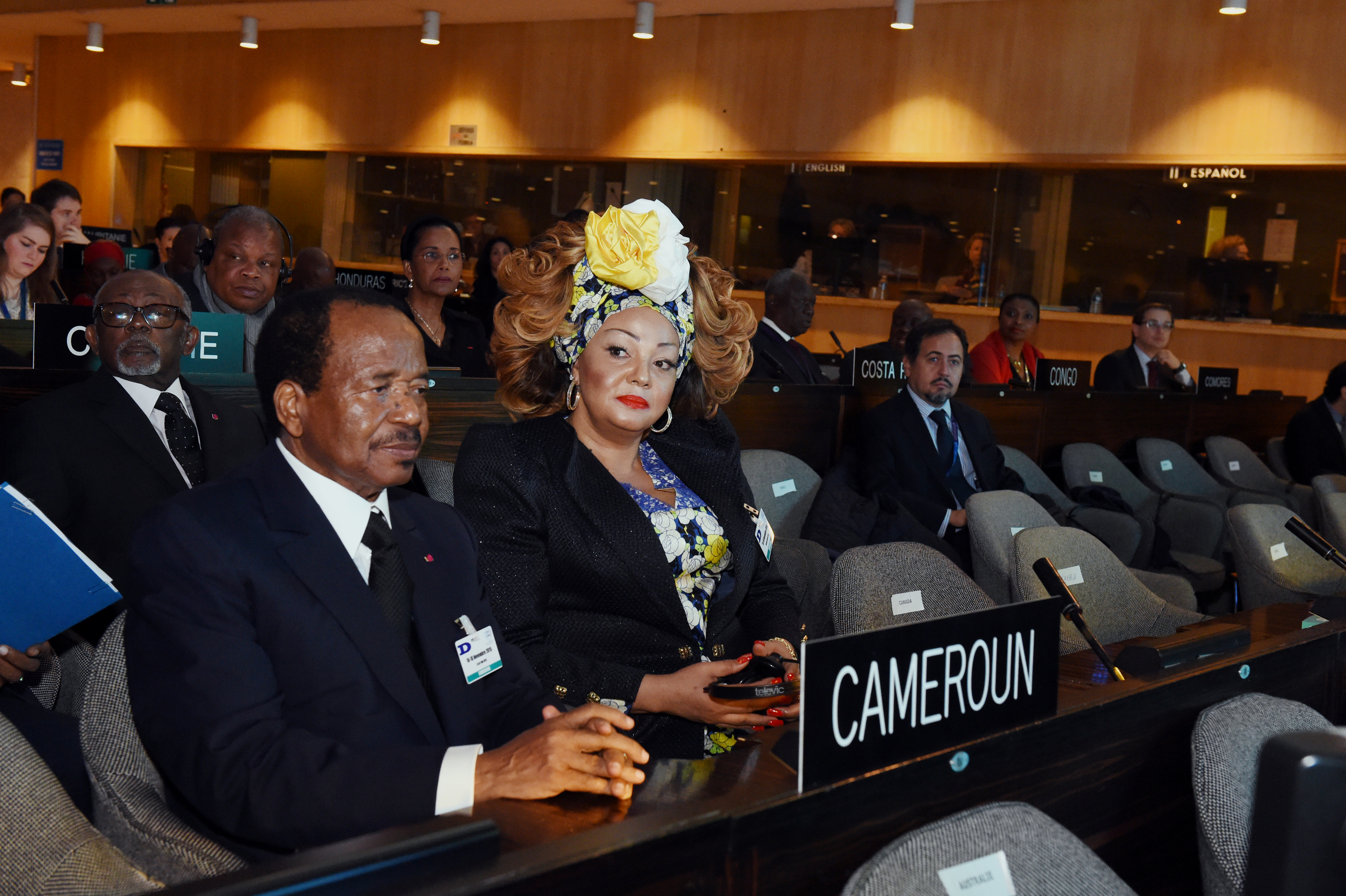The Presidential Couple at the UNESCO Conference