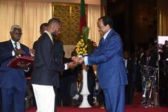 Réception offerte au Palais de l'Unité en l’honneur des Lions Indomptables (10)