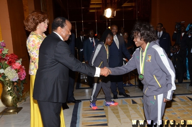 Réception des Lionnes Indomptables au Palais de l'Unité (15)