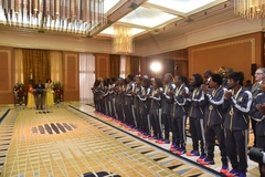 Réception des Lionnes Indomptables au Palais de l'Unité (4)