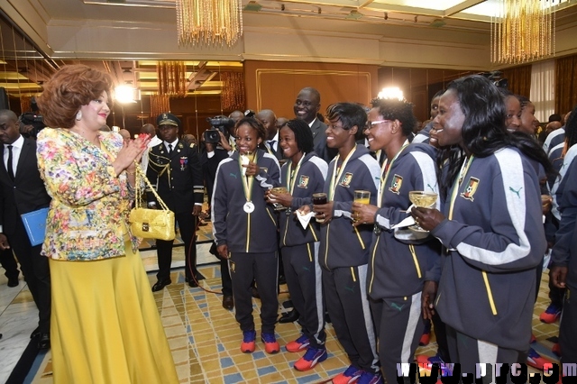 Réception des Lionnes Indomptables au Palais de l'Unité (8)