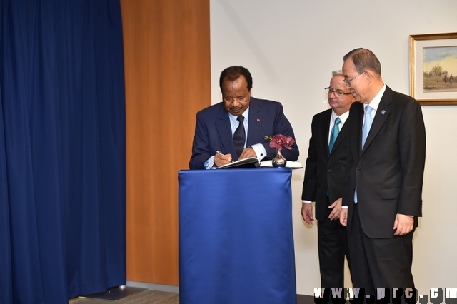 Rencontre entre le Président Paul BIYA et le Secrétaire Général de l'ONU, M. Ban Ki-Moon (3)