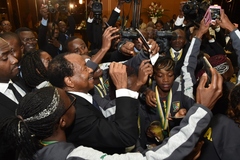 Réception des Lionnes Indomptables au Palais de l'Unité (10)