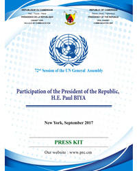President Paul BIYA at the 72nd Session of the UN General Assembly