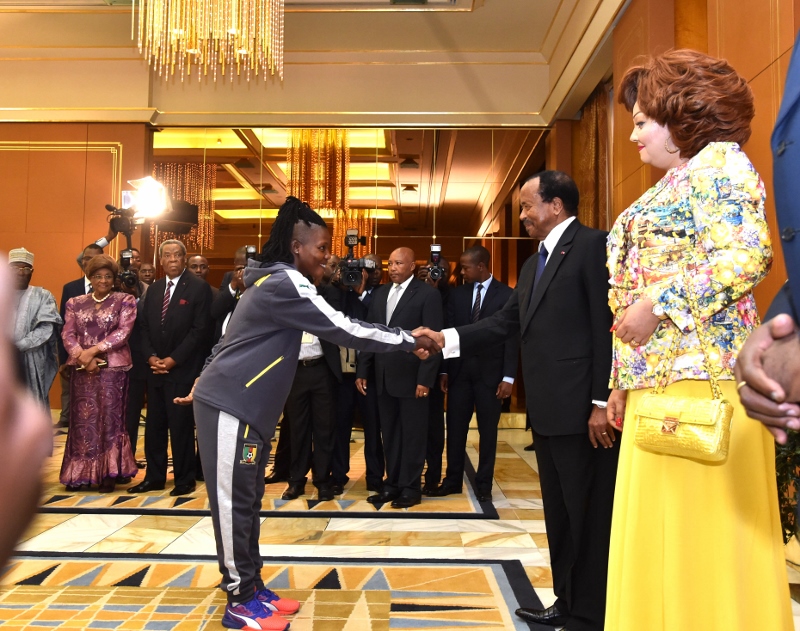 Réception en l'honneur des Lionnes Indomptables au Palais de l'Unité