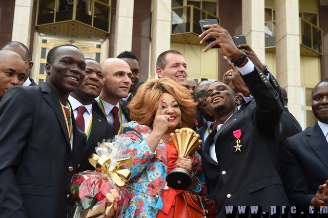 Réception offerte au Palais de l'Unité en l’honneur des Lions Indomptables (21)