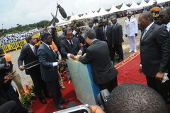 pose de la première pierre du port en eau profonde de Kribi (2)