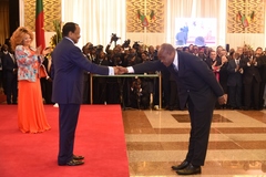 Réception offerte au Palais de l'Unité en l’honneur des Lions Indomptables