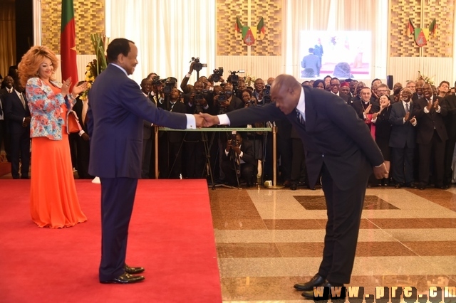 Réception offerte au Palais de l'Unité en l’honneur des Lions Indomptables