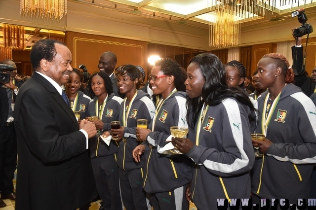 Réception des Lionnes Indomptables au Palais de l'Unité (14)