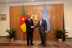 72eme AG ONU - Adience Paul BIYA Antonnio Guterres (1)