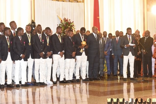 Réception offerte au Palais de l'Unité en l’honneur des Lions Indomptables (17)