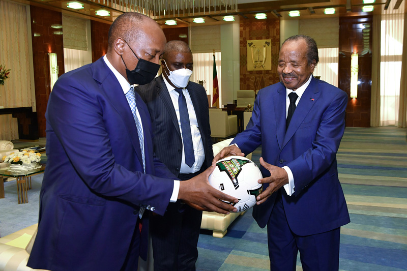 Audience accordée au Président de la CAF, M Patrice MOTSEPE, le 21 décembre 2021