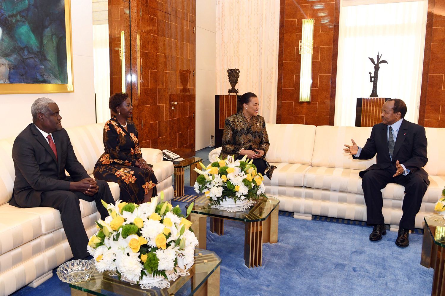 Audience accordée à la mission conjointe Union Africaine, Francophonie et  Commonwealth