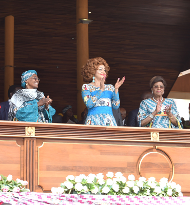 8 mars 2019. Chantal BIYA communie avec les femmes 