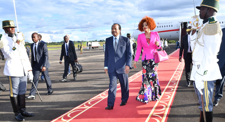 Presidential Couple Back from Lyon