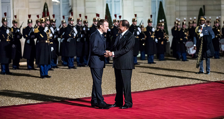 President Paul BIYA at the Elysee Palace for Peace Diner