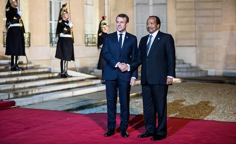 President Paul BIYA at the Elysee Palace for Peace Diner