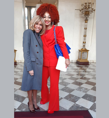 Madame Chantal BIYA au déjeuner de travail offert par Madame Brigitte MACRON à l’Elysée