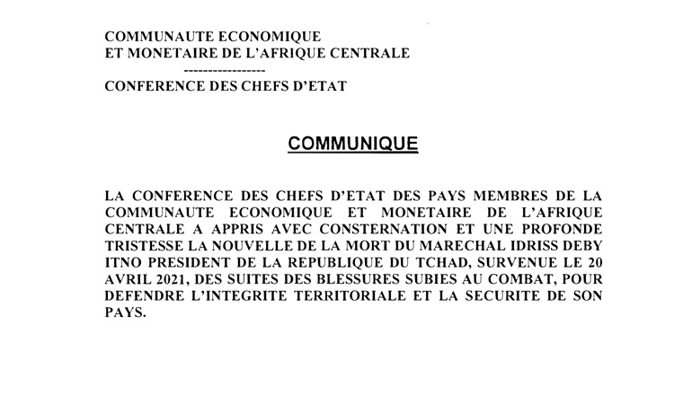 Les Chefs d’Etat de la CEMAC saluent la mémoire du Président Déby