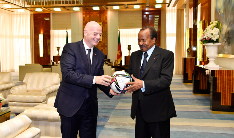 CHAN 2020: President Paul BIYA meets FIFA Boss Gianni Infantino