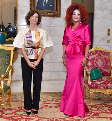 Mrs Chantal BIYA welcomes UNESCO’s Director-General