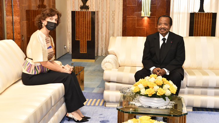 President Paul BIYA, UNESCO’s Audrey Azoulay Discuss Education and Community Radios