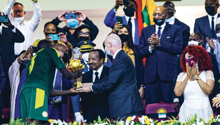 President Paul BIYA presides over AFCON 2021 final at Olembe Stadium